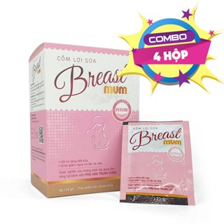  COMBO 4  Cốm lợi sữa Breast mum - Tăng cường số lượng và chất lượng sữa mẹ sau 3-5 ngày dùng 