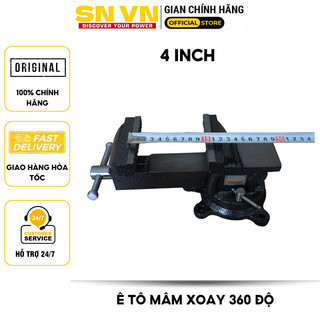 Ê tô bàn mâm xoay 360 độ 4inch,độ mở kẹp 10cm, có thể xoay 360° rất tiện lợi cho việc gia công.