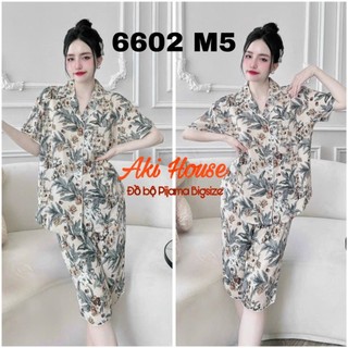 Bộ Lửng Pijama Bigsize đồ mặc nhà thoải mái và tiện lợi cho nữ lụa mango cao cấp
