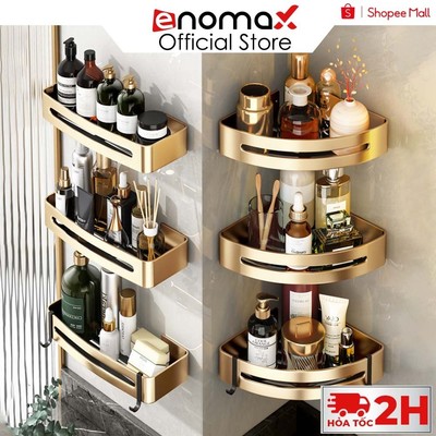 Kệ góc tường Enomax để đồ phòng tắm đa năng tiện lợi, chất liệu Nhôm không gian cao cấp, không bị gỉ sét (Eno 0171)