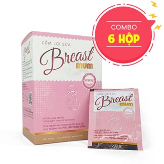   COMBO 6  Cốm lợi sữa Breast mum - Tăng cường số lượng và chất lượng sữa mẹ sau 3-5 ngày dùng 