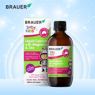 Brauer Hỗn hợp Vitamin Canxi, Magie và Kẽm dạng lỏng cho trẻ từ 1 tuổi trở lên
