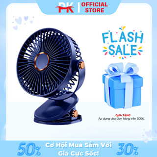 ( Hàng Chính Hãng ) Quạt tích điện Didooglt kẹp bàn mini để bàn 5 mức độ có đèn led pin 5000 Mah Và 10000 Mah