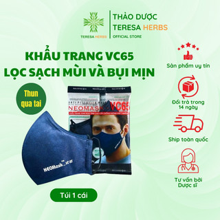 Combo 10 Khẩu trang than hoạt tính Chống bụi mịn PM2.5 NeoVision NeoMask VC65 thun đeo tai