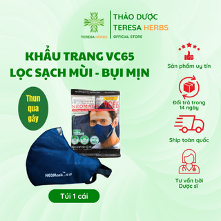 Combo 10 Khẩu trang than hoạt tính  Chống bụi mịn NeoVision NeoMask VC65 thun qua gáy