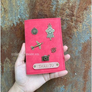 Ví đựng passport hcm Đỏ Retro + hơn 20 màu khác