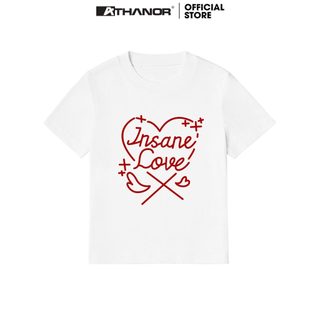 Áo Thun Baby Tee Conquette ATHANOR Dáng Ôm Tay Ngắn 100% Cotton Premium Mẫu LOVE