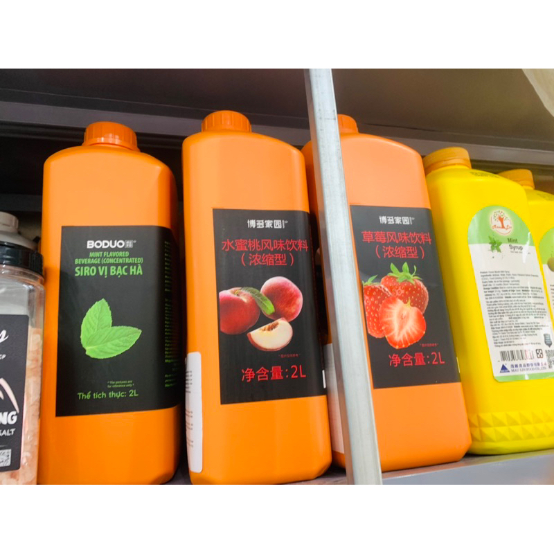 Siro Hoa Quả/ Siro Boduo/ Siro đào/ Siro dâu/ Siro Bạc Hà