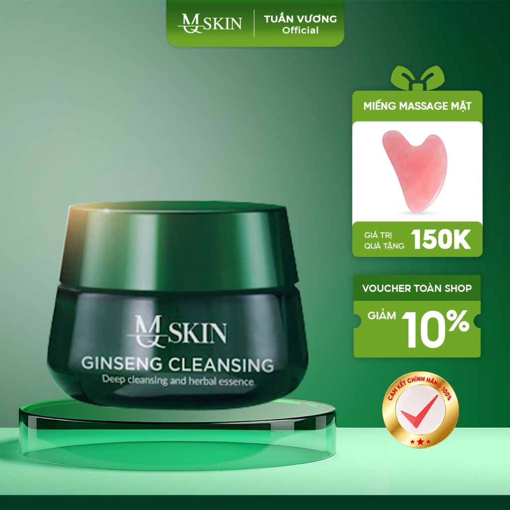 Bột rửa mặt nhân sâm MQ Skin 100gr làm sạch da mặt, giảm mụn, ngừa nám - Hàng Chính Hãng