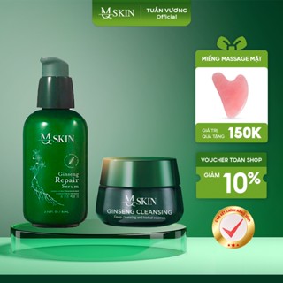  Combo Serum Thay Da Nhân Sâm và Bột Rửa Mặt Tái Tạo Da Nhân Sâm Mq Skin Chính Hãng 