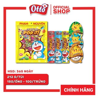 [COMBO CHO TRẺ] 1 Túi Popit 212g + 3 Ống Popit 15g + 3 Trứng 10g | Socola | Đồ ăn vặt