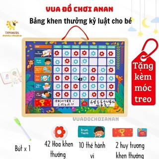 Bảng khen thưởng thành tích đồ chơi gỗ bảng bé ngoan có nam châm giúp bé rèn luyện thói quen tốt và tính kỷ luật