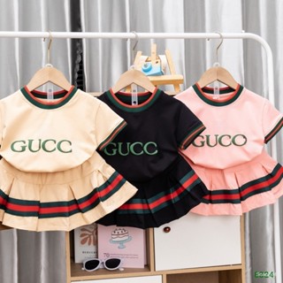 set váy bé gái 10kg - 50kg chất cotton chính phẩm mềm mịn mát thấm hút mồ hôi tốt chân váy xếp ly kèm chip