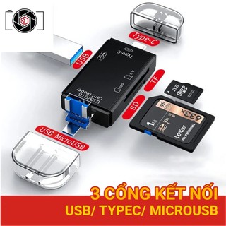 Đầu đọc thẻ nhớ 3.0 cổng USB/ Mini USB/ TypeC OTG cho máy tính, điện thoại, thẻ nhớ USB/ SD/ MICRO SD/TypeC