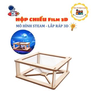 Lăng kính Hologram tạo ảo ảnh 3 chiều, bộ lắp ghép kính xem phim 3D bằng gỗ