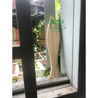 Cá gỗ mộc để trang trí