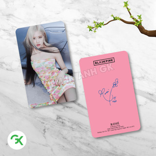 Lomo card rose blackpink - rosie - pasta - park chaeyoung - rosé - size 5.5x9cm