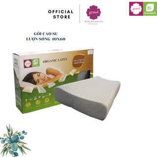 Gối cao su lượn sóng size 40 x 60 cm, cao su thiên nhiên nhập khẩu nguyên chiếc từ Thái Lan, lỗ thoáng khí 2 mặt