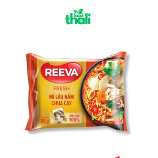 Thùng 30 gói mì Reeva Lẩu Nấm Chua Cay 85g