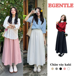Chân váy kaki dáng dài vintage basic phong cách nhẹ nhàng công sở egentlehanoi