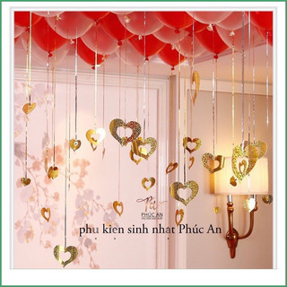 Dây tim buộc bong bóng thả trần, trang trí sinh nhật, tiệc cưới, sự kiện