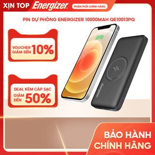 Pin dự phòng energizer 10000mah qe10013pq - 3 cổng sạc ra tiện lợi, tích hợp sạc nhanh - hàng chính hãng