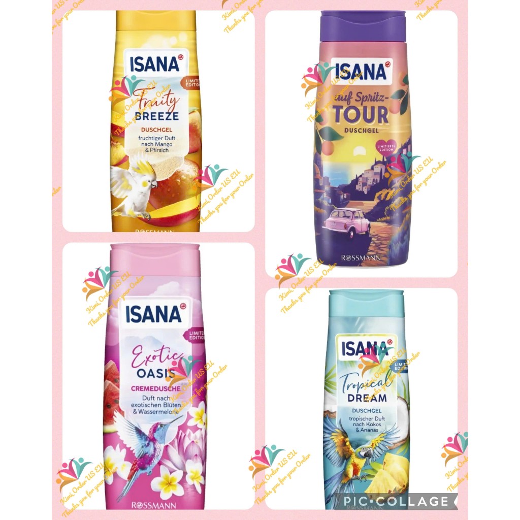 [ISANA] Sữa tắm thuần chay Isana nội địa Đức bản giới hạn siêu thơm dưỡng da đặc biệt - Hàng nội địa