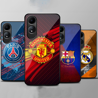 Ốp Lưng OPPO A60 mặt kính cường lực cao cấp In hình Câu Lạc Bộ Bóng Đá