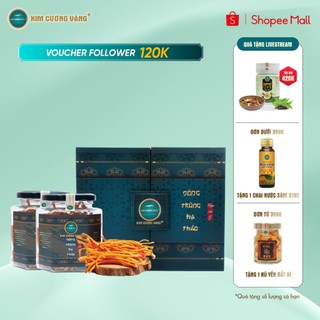 Quà Tặng Đông Trùng Hạ Thảo Khô Thượng Phẩm Giải Độc Gan Tăng Đề Kháng Kim Cương Vàng combo 30 gram