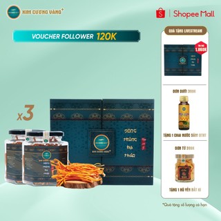 Quà Tặng Combo 3 Đông Trùng Hạ Thảo Thượng Phẩm Khô Giải độc gan Tăng đề kháng Kim Cương Vàng 30gr