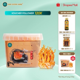 Đông Trùng Hạ Thảo Tươi Giải Độc Gan Tăng Đề Kháng Kim Cương Vàng  Hộp 150Gram