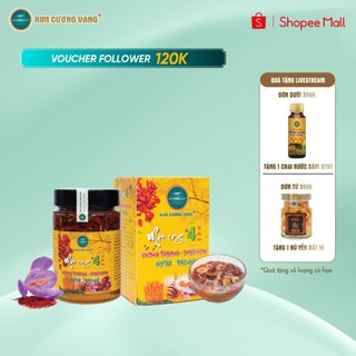 Mật Ong Đông Trùng Hạ Thảo Táo Đỏ Kỷ Tử Saffron Dưỡng Da Kim Cương Vàng 380ml