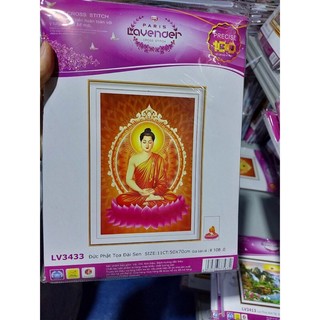 Tranh thêu Phật Thích Ca Mâu Ni LV3433 - kích thước: 50 * 70cm. (TRANH CHƯA LÀM)