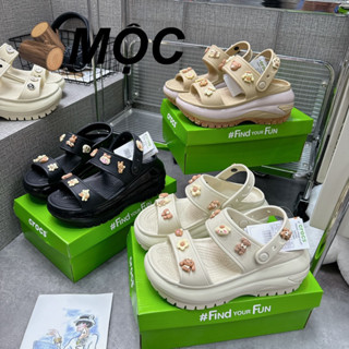 Đep sandal crocs mega (tặng 16cham),dép crocs sandal mega Crush bóng đế cao 8cm cao cấp fullbox