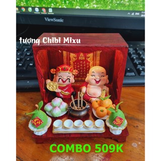 (Nhiều size) Bàn Thờ Thần Tài Thổ Địa mini - khách đọc kỹ kích thước trong phần mô tả