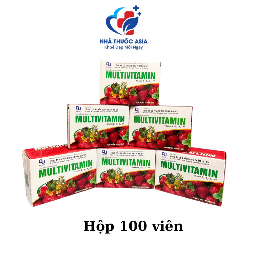 MULTI VITAMIN Đại Uy - Bổ sung Vitamin B1 - B2 - B6 - PP cho cơ thể MULTI VITAMIN hộp 100 viên