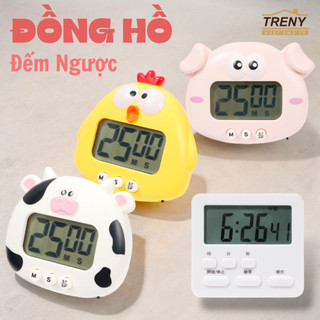 Đồng hồ bấm giờ phút giây, đồng hồ đếm ngược hẹn giờ nấu ăn, đồng hồ đếm ngược, đông hồ cho bé, bấm giờ tiện lợi