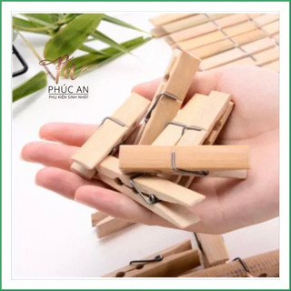 Sét 10 kẹp gỗ nâu treo ảnh trang trí dễ thương