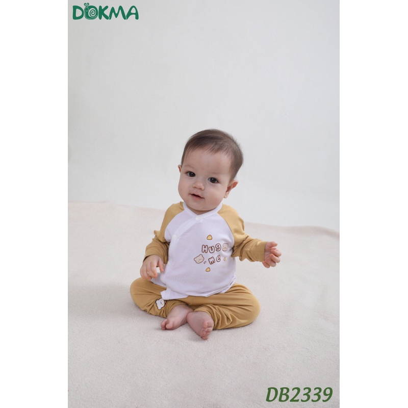 {Chính hãng}_DB2339-Bộ sơ sinh Dokma cài lệch dài tay cho bé trai và bé gái