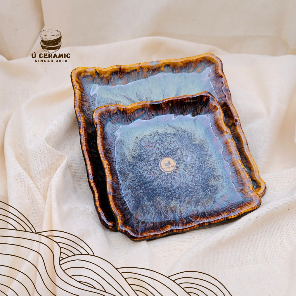 Dĩa Vuông Gốm Sứ, Ú CERAMIC