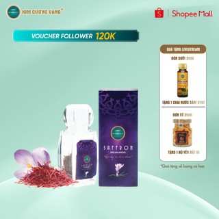 Saffron Nhụy Hoa Nghệ Tây Trắng Da Giảm Stress Chống Lão Hóa Kim Cương Vàng  Hộp 1 gram