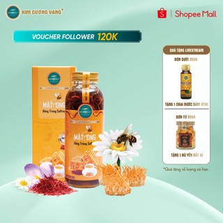 Mật Ong Đông Trùng Hạ Thảo Saffron Giảm Cân Kim Cương Vàng 330ml
