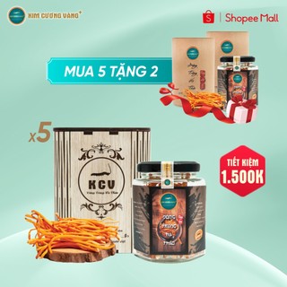 Combo 5 hộp Đông Trùng Hạ Thảo Khô Giải độc gan tăng đề kháng Kim Cương Vàng Hộp 10g