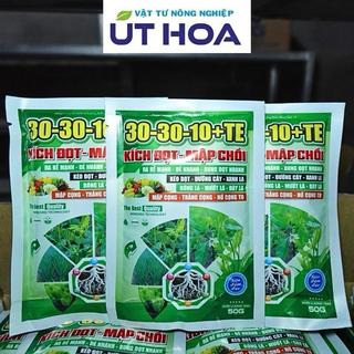 Phân bón lá npk vi lượng bốn mùa bm13 30-30-10+te- kích đọt, mập chồi gói 50g