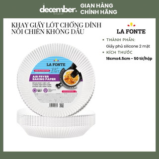 Bộ 50 Khay Giấy Lót Chống Dính Nồi Chiên Không Dầu Hình Tròn 004239-WHI - December House
