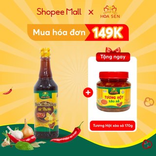 Nước mắm chay từ thơm chai 500ml, combo 5 chai - tương việt hoa sen