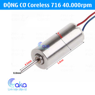 Động cơ coreless 716 3.7v tốc độ cao 40000rpm
