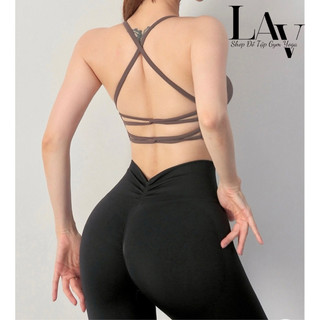 Áo bra tập gym, yoga đan lưng Mitao có đệm mút co giãn bốn chiều - LAV Activewear