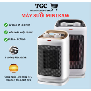 Máy Sưởi Mini KAW,Quạt Sưởi Ceramic KAW K3000 Công Suất 1500W,Làm Nóng Nhanh,tự động ngắt điện thông minh