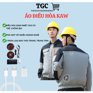 Áo điều hòa thời trang KAW cao cấp, Quạt công suất lớn, Pin tuổi thọ cao, chống tia UV